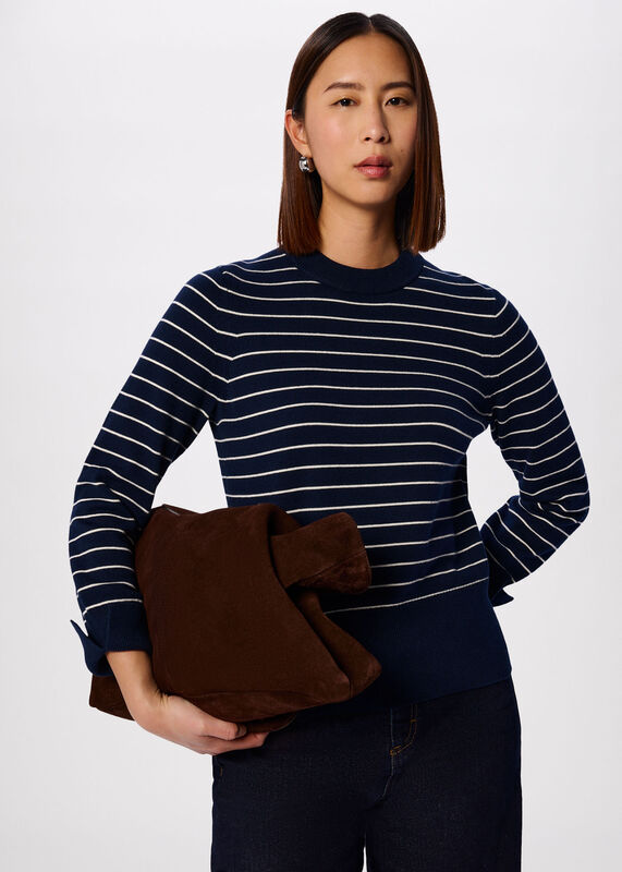 Navy Classic Stripe Cotton Knit