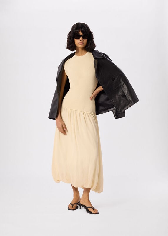 Butter Knitted 2in1 Bubble Hem Dress