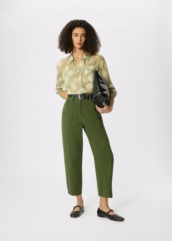 Khaki Tessa Casual Trouser