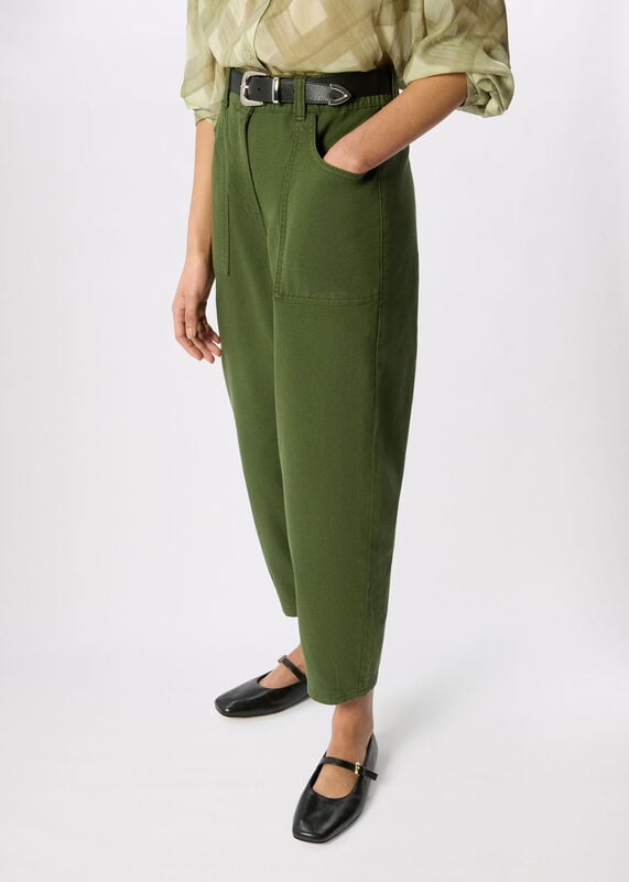 Khaki Tessa Casual Trouser