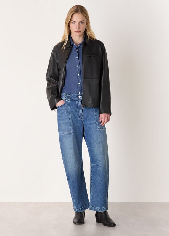 Denim Pocket Detail Cotton Shirt